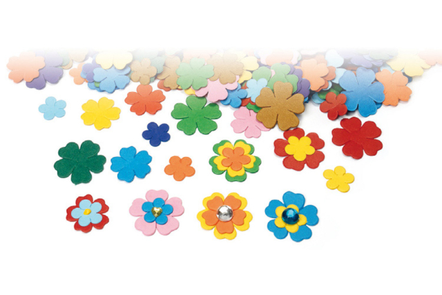 Flores en cartón ligero - 3000 unidades - Décorations fleurs et feuilles : ajoutez une touche de nature à toutes vos créations - 10doigts.fr