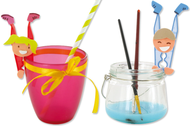 Plastic Clothespins - 6 Pieces - 4 - Adhesive Accessories - 10doigts.com - Accessoires de collage et outils pour vernis-collage - 10doigts.fr