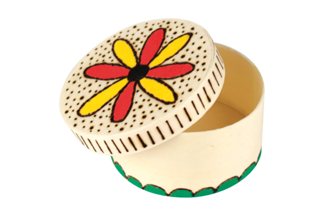 Round Wooden Boxes - 6 Pieces - 5 - Wooden Boxes - 10doigts.com - Boîtes en bois à décorer - 10doigts.fr