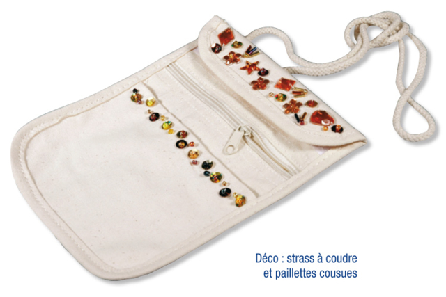 Shoulder Bag - 17 x 14 cm - 5 - Cotton, Linen - Textiles - 10doigts.com - Coton, lin - Textiles - 10doigts.fr