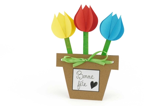 Tulip Card Kit - 6 Cards - 2 - Parent's Day Kits - 10doigts.com - Kits fête des parents - 10doigts.fr