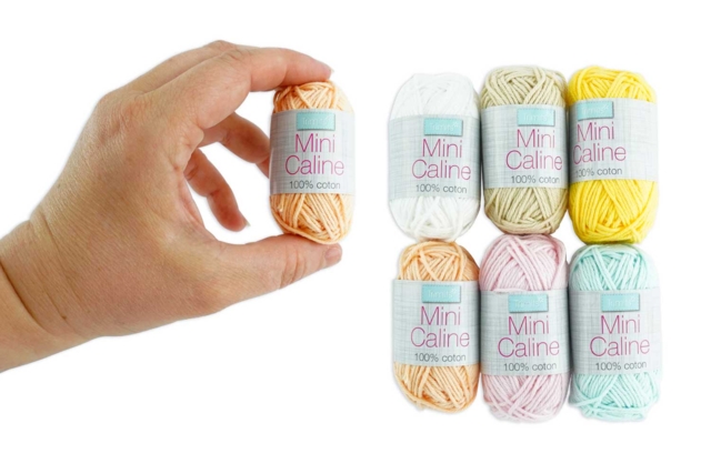 6 ovillos mini Caline: colores pastel - Fils à tricoter et laines : donnez vie à vos envies créatives - 10doigts.fr