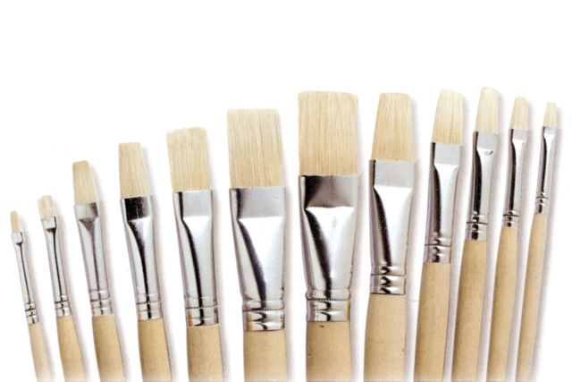 Flat Brushes with White Sable Hair - 0 - Brushes - 10doigts.com - Pinceaux brosses - 10doigts.fr