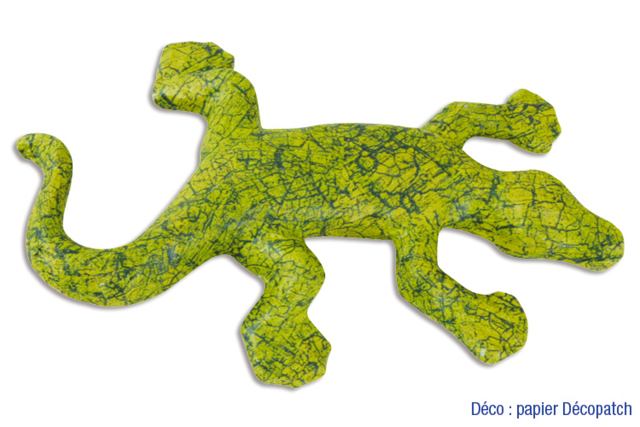 Paper Mache Lizard 17.5 cm - 2 - Cardboard Animals - 10doigts.com - Animaux en carton - 10doigts.fr