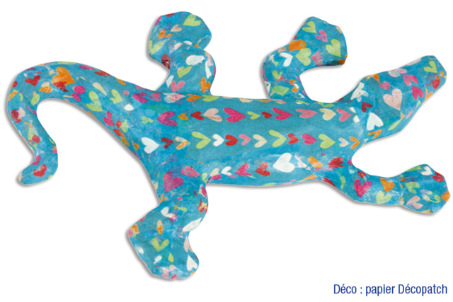 Paper Mache Lizard 17.5 cm - 5 - Cardboard Animals - 10doigts.com - Animaux en carton - 10doigts.fr