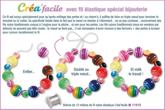 Elastic Nylon Thread - 12 m - 4 - Nylon Thread - 10doigts.com - Fils en nylon - 10doigts.fr
