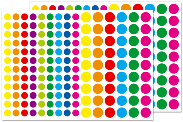 Bright Round Stickers - 324 pcs - 1 - Assorted Shapes Stickers - 10doigts.com - Gommettes formes assorties : un univers pour créer sans limite - 10doigts.fr