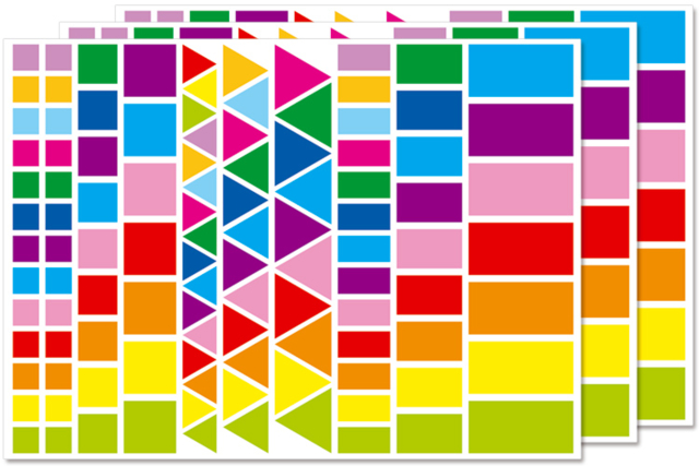 Bright Geometric Stickers - 327 pcs - 0 - Square Stickers - 10doigts.com - Gommettes carrées pour vos activités créatives avec les enfants - 10doigts.fr