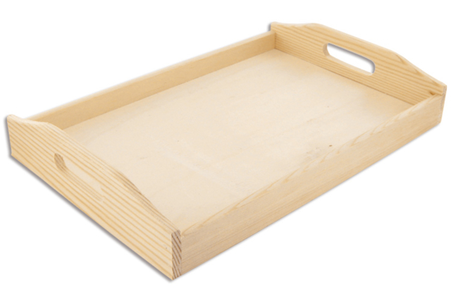Rectangular Wooden Tray - Choose Your Dimensions - 1 - Wooden Trays - 10doigts.com - Plateaux en bois à décorer - 10doigts.fr