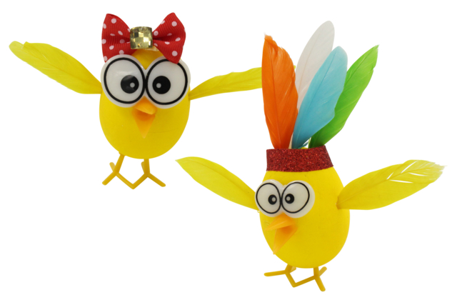 Chick Beaks and Feet to Plant - 8 pcs - 13 - Googly Eyes - 10doigts.com - Yeux mobiles - 10doigts.fr