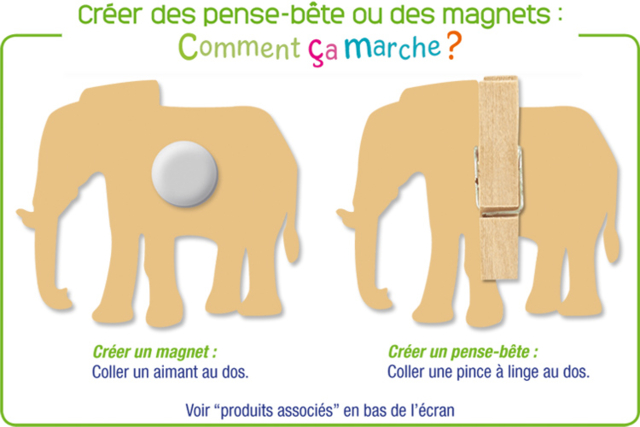 Decorated Wooden Christmas Shapes - 8 Pieces - 6 - Painted Wooden Decor - 10doigts.com - Déco en bois peint - 10doigts.fr