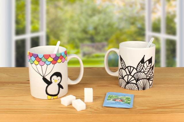 White Ceramic Mug - 8 - Decorative Ceramic Supports - 10doigts.com - Supports en céramique à décorer - 10doigts.fr