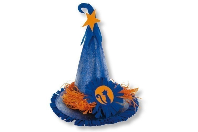 Chapeau princesse ou sorcière en carton blanc - Couronnes et chapeaux de Carnaval à colorier et à décorer pour les enfants - 10doigts.fr