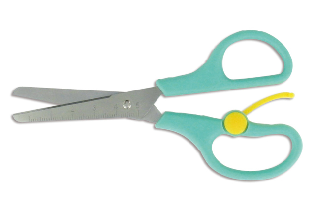 Beginner Scissors - 12.5 cm - 0 - Scissors - 10doigts.com - Ciseaux scolaires et créatifs : enfant, gaucher, couture et ciseaux cranteurs - 10doigts.fr