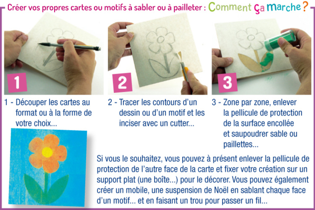 Crear una carta arena - Scotch et adhésifs - 10doigts.fr