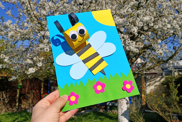 Abeja de papel - Papiers colorés - 10doigts.fr