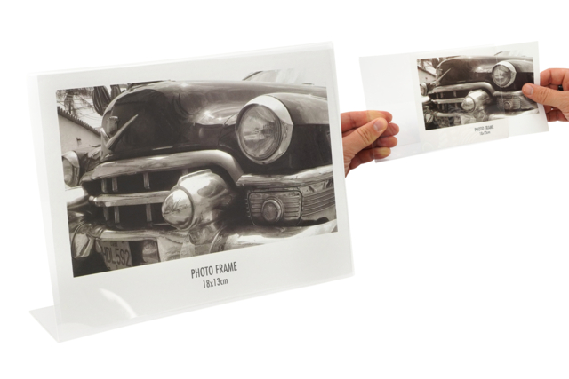 Transparent Plastic Photo Frame - 1 - Office Supplies - 10doigts.com - Objets pour le bureau : personnalisez votre espace de travail - 10doigts.fr