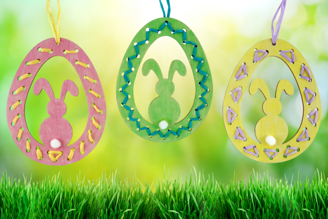 Easter Weaving Hangings - 6 Pieces - 4 - Easter Craft Kits - 10doigts.com - Kits créatifs Pâques - 10doigts.fr