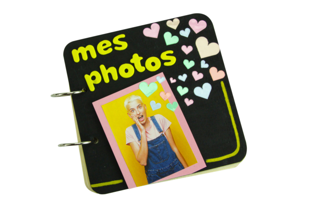 Square Wooden Photo Album - 3 - Albums and Notebooks - 10doigts.com - Albums et carnets à personnaliser - 10doigts.fr