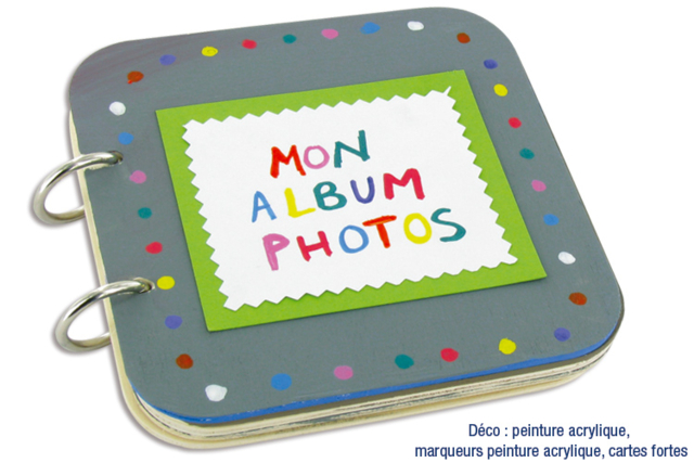 Square Wooden Photo Album - 6 - Albums and Notebooks - 10doigts.com - Albums et carnets à personnaliser - 10doigts.fr