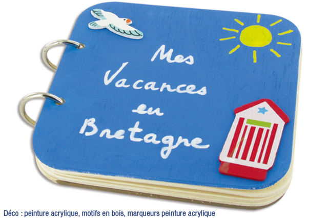 Decorated Wooden "Sea" Motifs - 8 Pieces - 5 - Painted Wooden Decor - 10doigts.com - Déco en bois peint - 10doigts.fr
