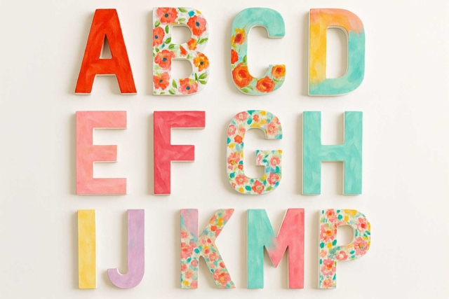 Mâché Paper Letters - 2 - Cardboard Letters - 10doigts.com - Lettres en carton - 10doigts.fr