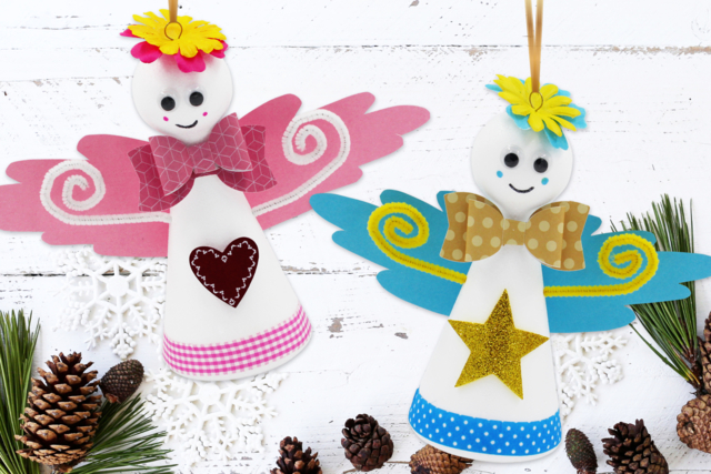 Ángeles de Navidad - Papiers colorés - 10doigts.fr