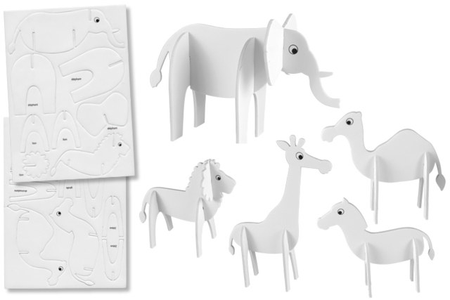 3D Foam Animals - 13 Pieces - 6 - Paper Models - 10doigts.com - Maquettes en papier - 10doigts.fr