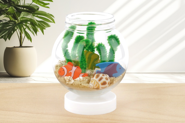 Decorated Wooden Fish - 8 Pieces - 2 - Painted Wooden Decor - 10doigts.com - Déco en bois peint - 10doigts.fr