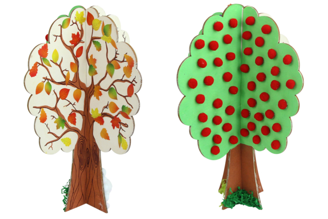 Large Wooden Tree for All Seasons to Assemble - 3 - Wooden Shapes - 10doigts.com - Formes en bois à décorer - 10doigts.fr