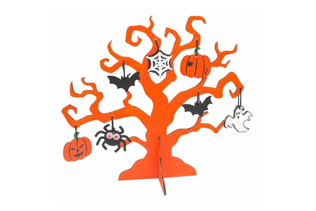 Spooky Tree and Wooden Shapes - 2 - Halloween Decoration Stands - 10doigts.com - Supports d'Halloween à décorer - 10doigts.fr