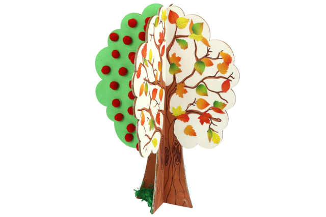 Large Wooden Tree for All Seasons to Assemble - 6 - Wooden Shapes - 10doigts.com - Formes en bois à décorer - 10doigts.fr