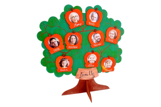 Wooden Family Tree to Make - 1 - Wooden Photo Frames - 10doigts.com - Cadres photo en bois à décorer - 10doigts.fr
