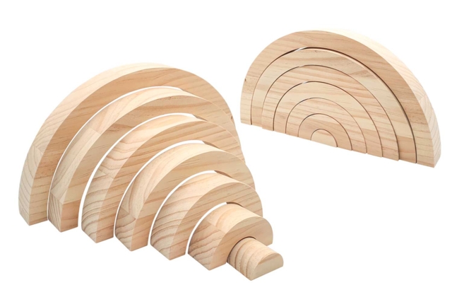 Arc-en-ciel en bois - 1 - Wooden Games and Toys - 10doigts.com - Jeux et Jouets en bois à décorer - 10doigts.fr