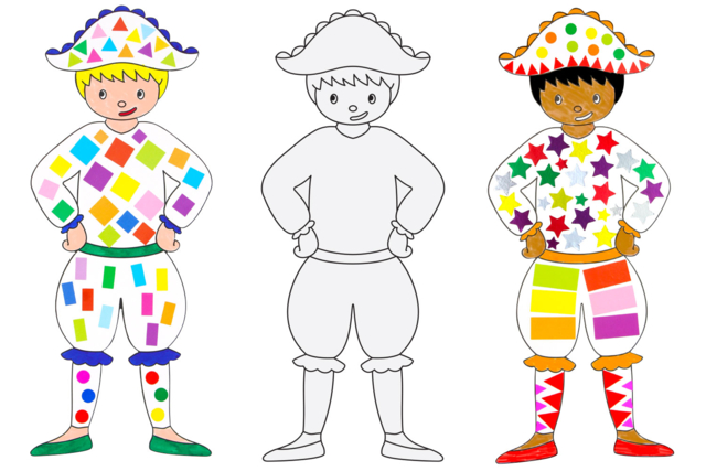 arlequines - Kits créatifs Carnaval - Activités manuelles et de bricolage pour Carnaval - 10doigts.fr