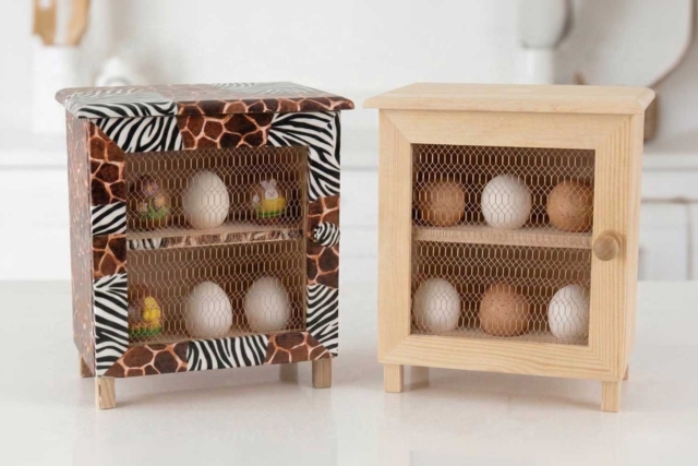 Egg Cabinet - 1 - Wooden Objects for the Kitchen - 10doigts.com - Objets en bois à décorer pour la cuisine - 10doigts.fr