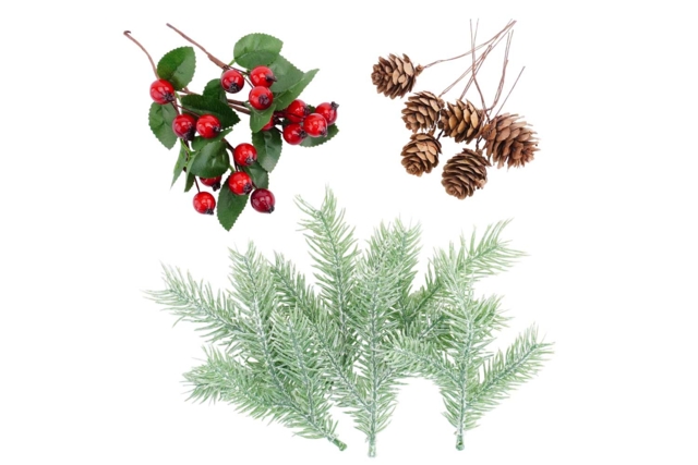 Christmas Decoration Assortment - 18 Pieces - 6 - Nature Christmas Decor - 10doigts.com - Déco Noël nature : éléments naturels à coller - 10doigts.fr