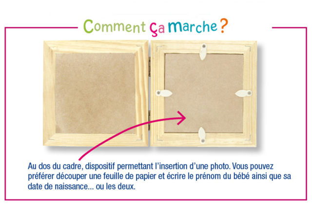 Wooden Diptych: Frame + Panel - 4 - Wooden Photo Frames - 10doigts.com - Cadres photo en bois à décorer - 10doigts.fr