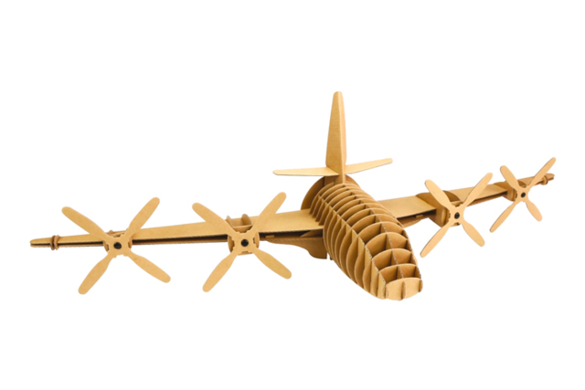 Cardboard Airplane Trophy to Assemble - 1 - Cardboard Decorations - 10doigts.com - Décors en carton - 10doigts.fr