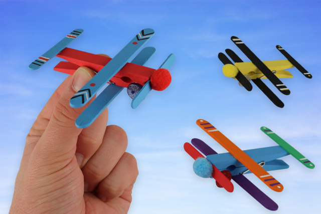 Colored Wooden Craft Sticks - 5 - Wooden Accessories - 10doigts.com - Accessoires en bois - 10doigts.fr