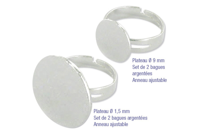 Adjustable Rings - 9 or 15 mm - 7 - Rings - Jewelry Supports - 10doigts.com - Bagues - Supports pour Bijoux - 10doigts.fr