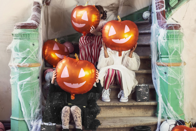 XXL Pumpkin Balloon in Aluminum - 2 - Halloween Balloons - 10doigts.com - Ballons d'halloween - 10doigts.fr