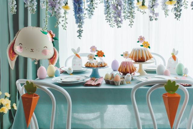 XXL Aluminum Bunny Balloon - 3 - Easter Decorative Accessories - 10doigts.com - Accessoires décoratifs de Pâques - 10doigts.fr