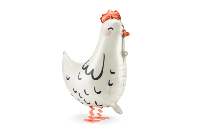XXL Aluminum Chicken Balloon - 1 - Easter Decorative Accessories - 10doigts.com - Accessoires décoratifs de Pâques - 10doigts.fr