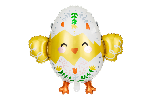 XXL Chick Balloon in Aluminum - 1 - Easter Decorative Accessories - 10doigts.com - Accessoires décoratifs de Pâques - 10doigts.fr