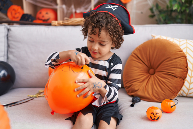 Round Balloons, Orange - 50 Pieces - 3 - Halloween Balloons - 10doigts.com - Ballons d'halloween - 10doigts.fr