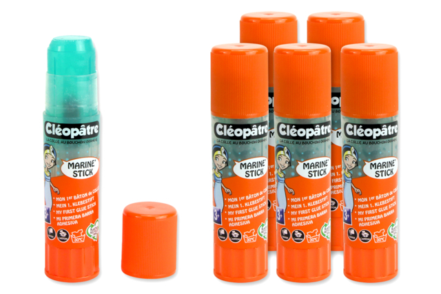 Cléopâtre Glue Sticks - 6 Pieces - 1 - School Glues - 10doigts.com - Colles scolaires : bâton, blanche, gel et colle forte - 10doigts.fr