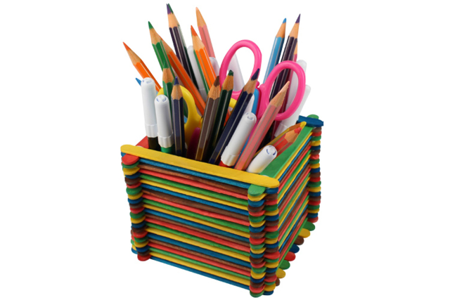 Colored Wooden Craft Sticks - 3 - Wooden Accessories - 10doigts.com - Accessoires en bois - 10doigts.fr