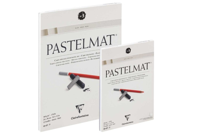 Bloc Clairefontaine Pastelmat n°3 blanco, 360 g (18 × 24 o 24 × 30 cm) - Papiers dessin - 10doigts.fr