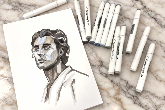 Bloc collado XL Marker, A3 (29,7 x 42 cm) - 100 hojas - Papiers Arts graphiques - 10doigts.fr